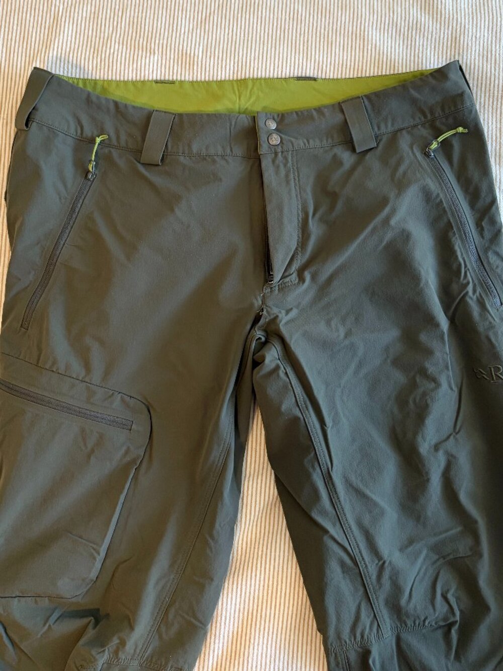 RAB Men’s Incline Matrix Pants Size 34x32 Olive Green